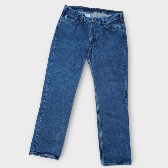 Carhartt Other - Carhartt Jeans Men's 38x32 Blue Denim Straight Leg Durable Work Wear